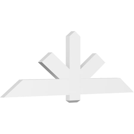 Ekena Millwork Kennewick Architectural Grade PVC Gable Bracket, 72"W x 24"H x 2"D x 6"F, 8/12 Pitch GBP072X24X0206KEN00